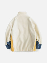 Manteau d'hiver en sherpa colorblock